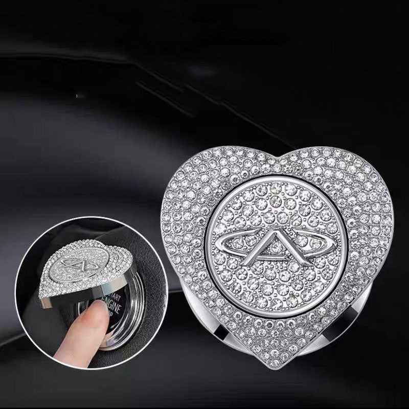 Oferta especial 2025🔥Funda protectora con un solo botón de arranque y diamantes incrustados en forma de corazón-ES