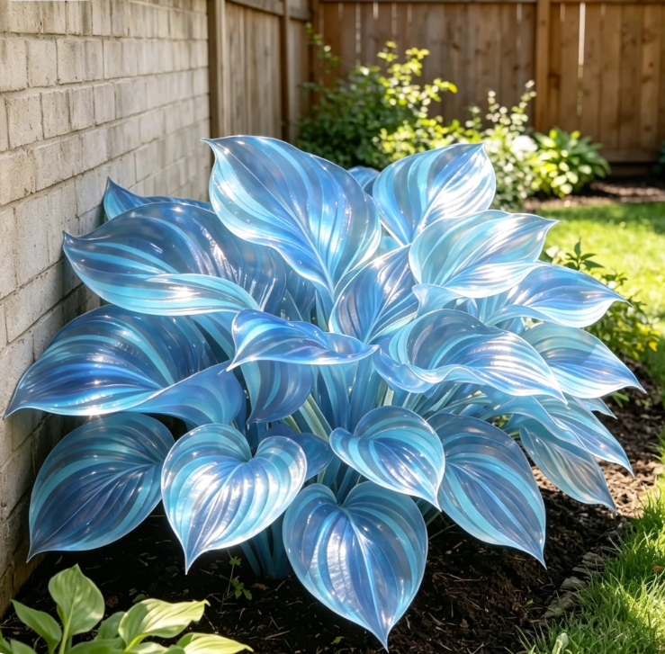 💎 Reta, įvairiaspalvė, opalinė hosta 🌿 Nuostabi lapija, kuri žėri visą sezoną-LT