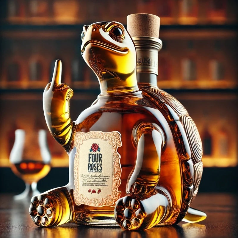 Divertida botella de whisky con forma de tortuga-ES