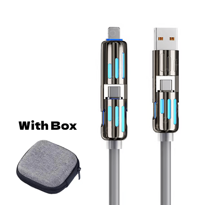 🔥Καλώδιο φόρτισης USB 4 σε 1, Γρήγορη φόρτιση⚡-GR