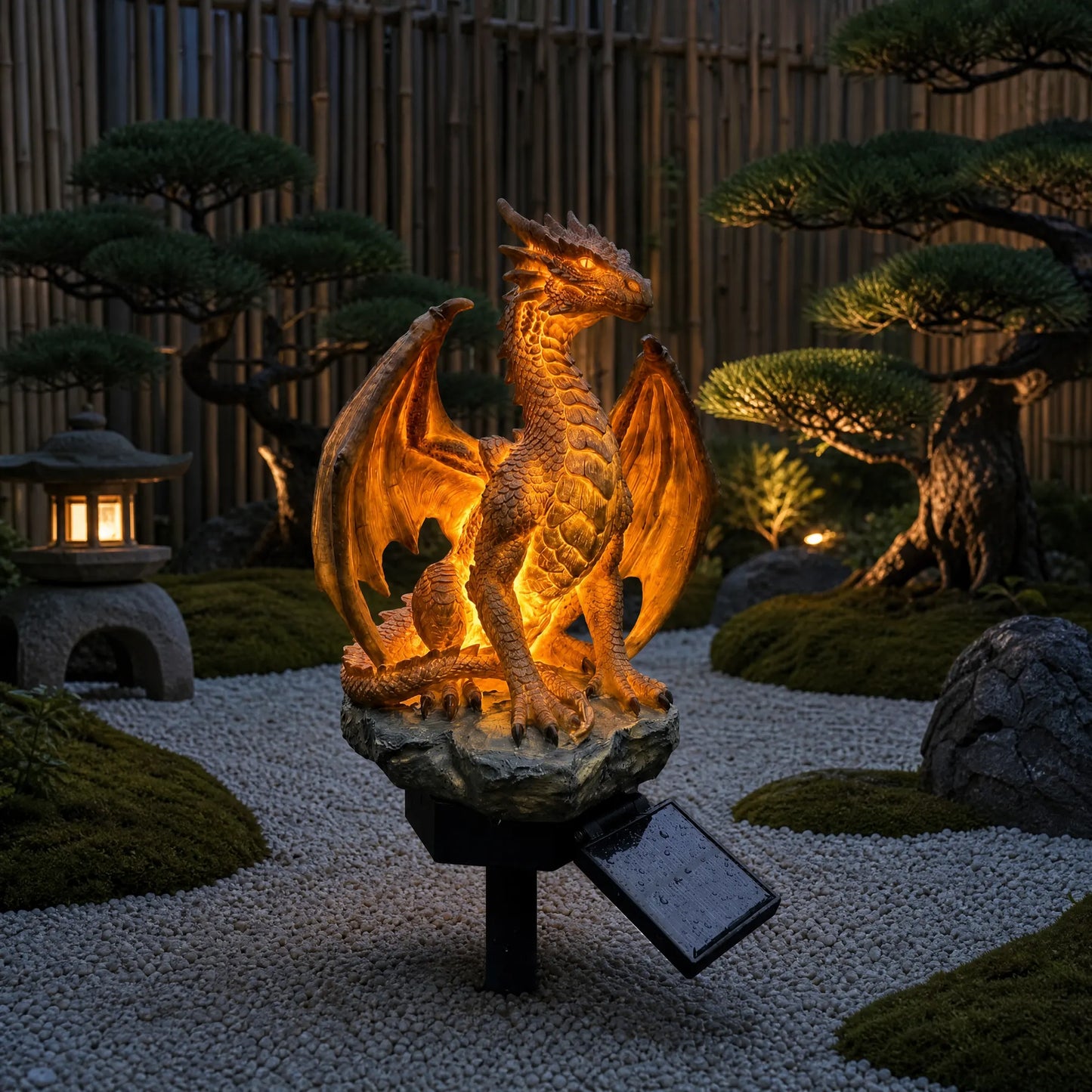 Solarna vrtna svetilka Dragon Legacy Golden Ember Edition-SI