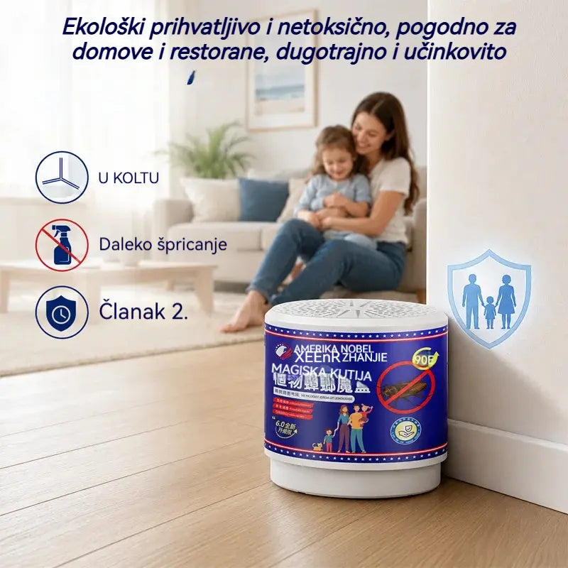 👍【2 kom】Čarobna kutija za ubijanje žohara s botaničkim ekstraktima - ekološki repelent bez otrovnih tvari za dom i restorane, dugotrajna učinkovitost-HR