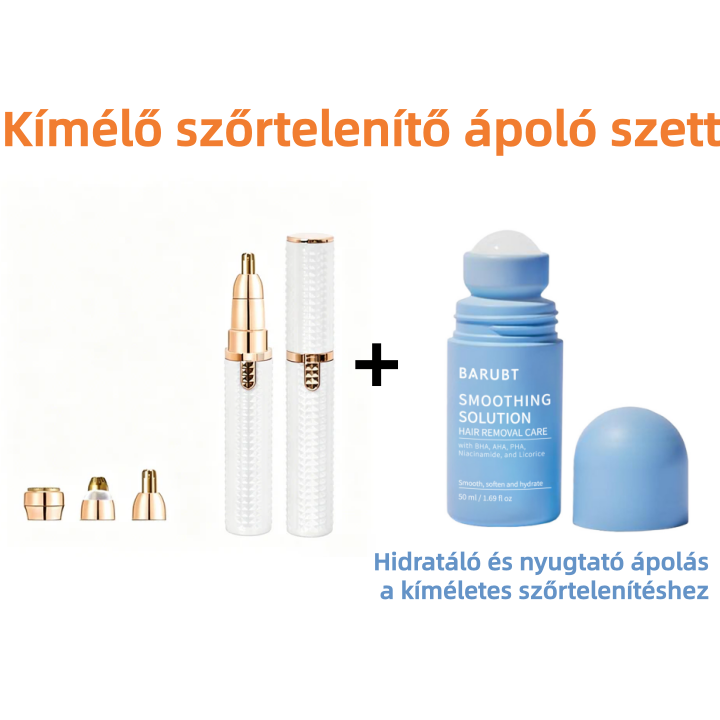 🔥 Prijenosni, višenamjenski električni trimer za obrve - s izmjenjivim glavama za oblikovanje obrva, podrezivanje dlačica na licu i fine popravke-HR