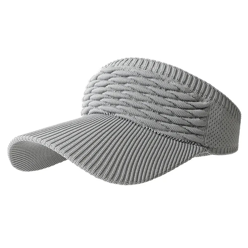 ☀️🧢 Daszek z otworem na wysoki kucyk – ochrona przed promieniowaniem UV, przewiewny, do aktywności na świeżym powietrzu i na co dzień