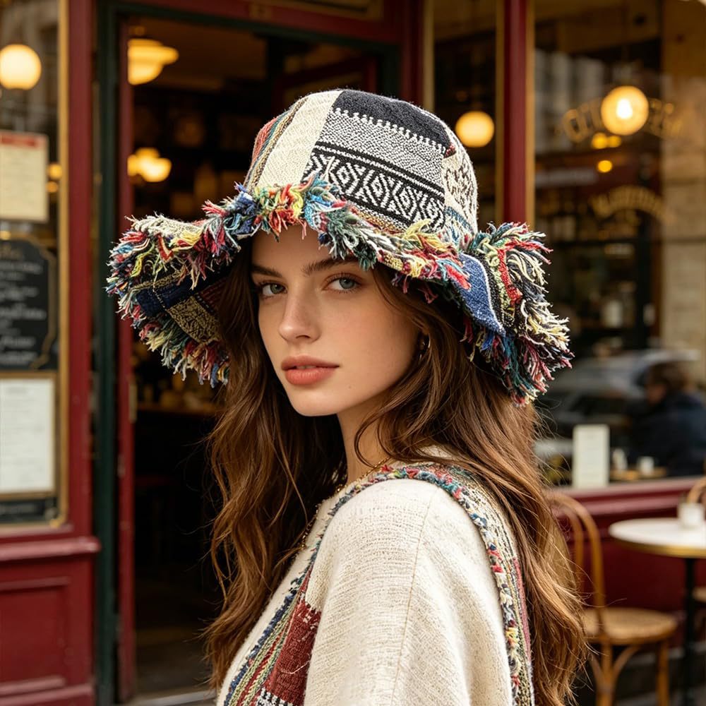 🎨Časno omejen 50 % popust🤠Ročno izdelan ribiški klobuk z obrabljenimi robovi, čisti bombaž, voljan, retro sončni klobuk👒-SI