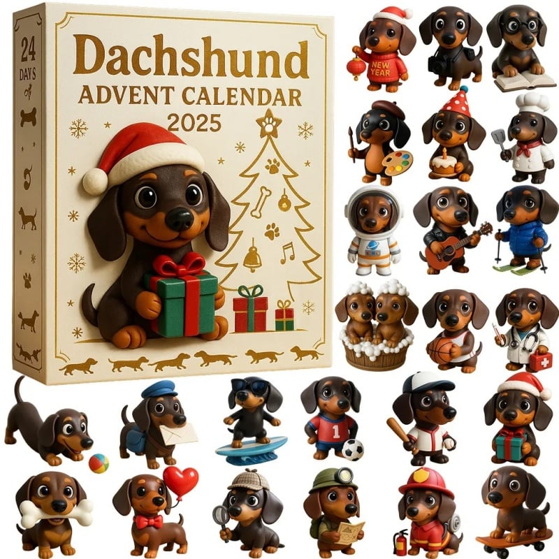 ✨Адвент календар за дакели 2025 — 24 дни виенска радост 🎄🐶