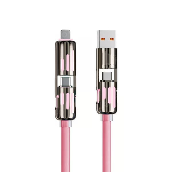 Cable de datos 4 en 1 de 240 W con luces de actividad de colores-ES