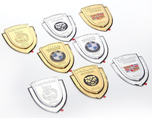 Etiquetas para automóviles, accesorios de modificación exterior, materiales, guardabarros, laterales, pegatinas traseras, personalidad metálica tridimensional, etiqueta de carrocería creativa-ES