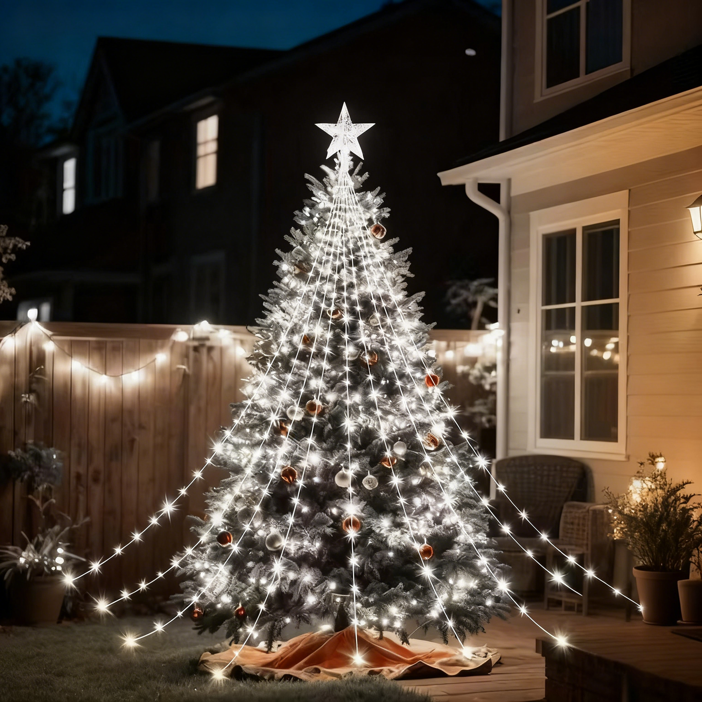 🎁Ankstyvas šventinis išpardavimas su 50 % nuolaida🎄„Starlight Cascade“ kalėdinės lemputės-LT