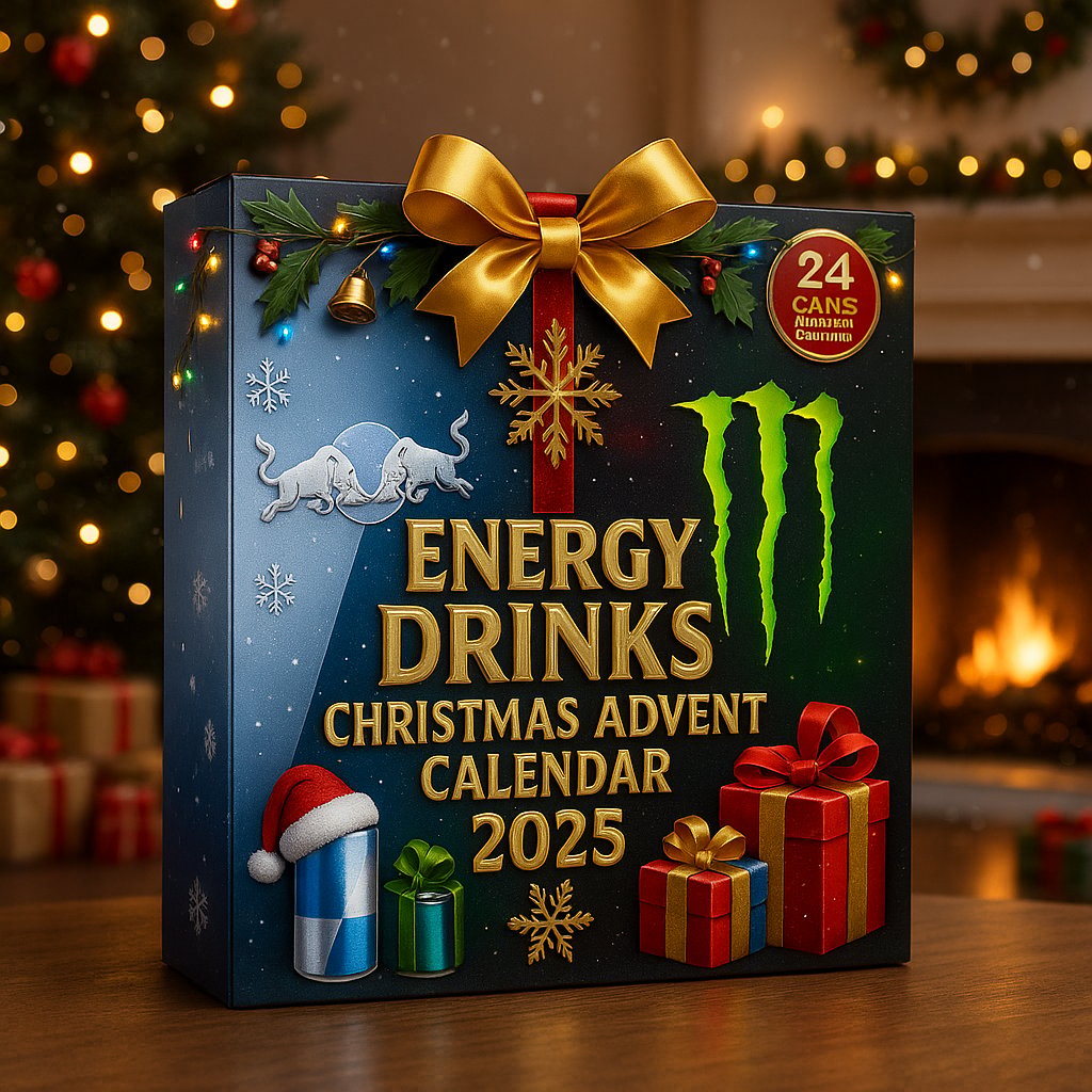 Ημερολόγιο Advent 2025 σε κουτί για ενεργειακά ποτά — 24 ημέρες με συλλεκτικά αντικείμενα για γιορτές!-GR