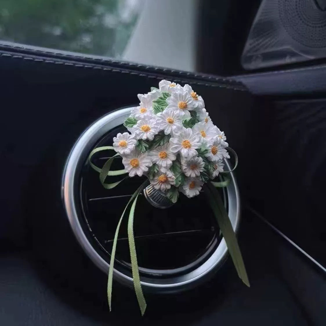 Gėlių klasterio automobilio oro ventiliacijos difuzorius su akmeniu-LT
