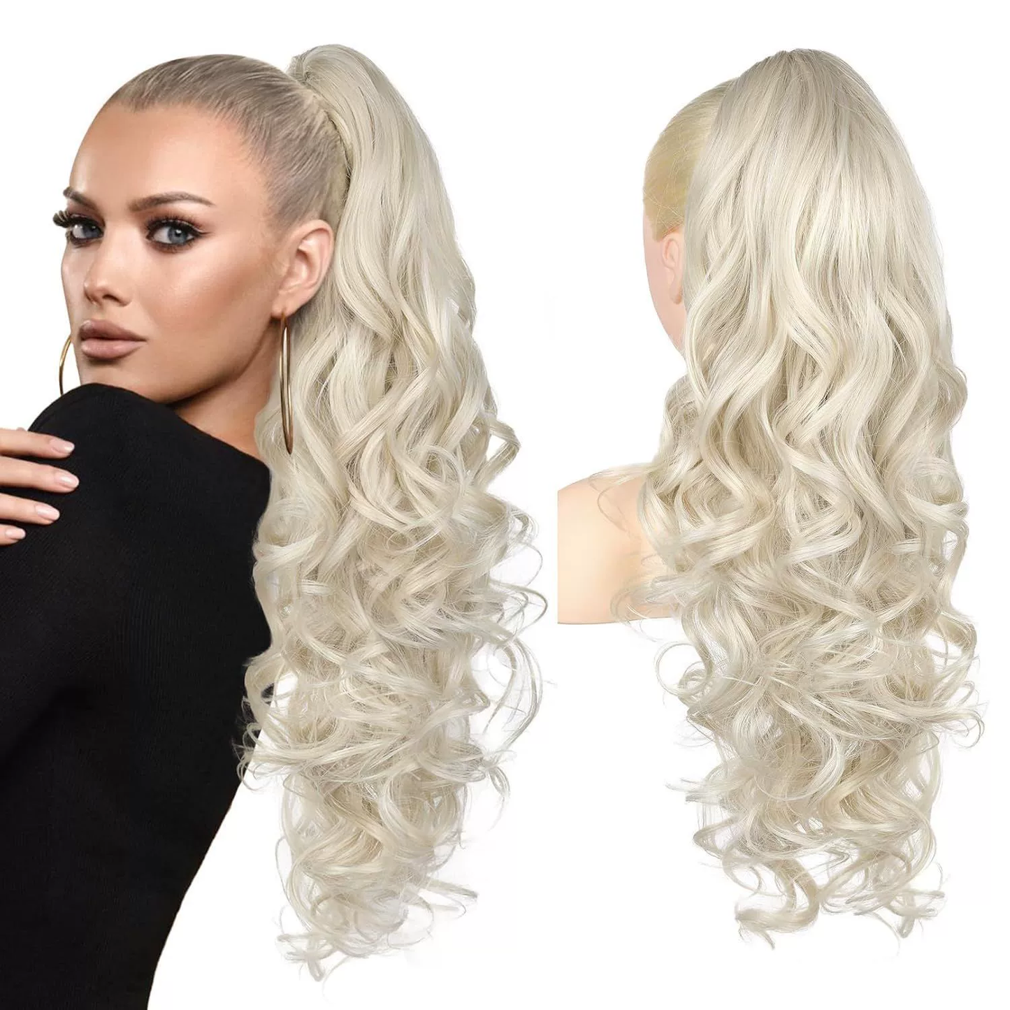 🔥 Časovno omejena promocija – 50 % popusta 👩💕 Lasni podaljški s sponko za čop 🙋♀️-SI