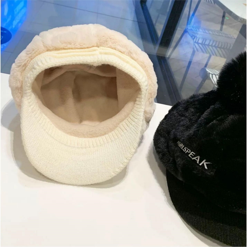 🎁Geriausia dovana jai 🎁👒 - moteriška žieminė kepurė trumpu snapeliu🥰-LT