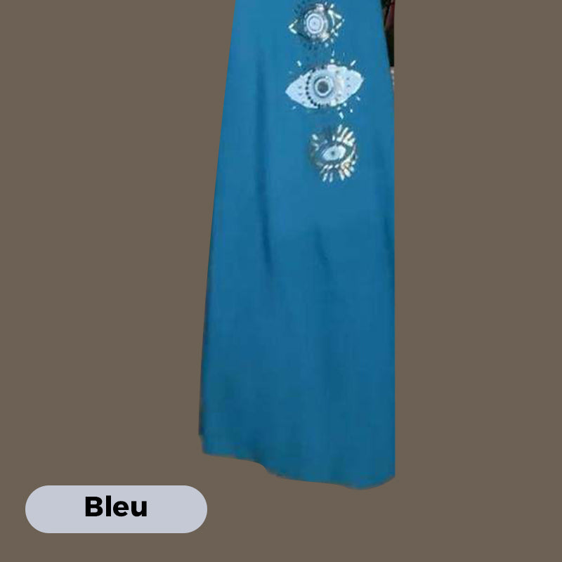🔥Vestido largo sin mangas de mujer con estampado llamativo👗-ES