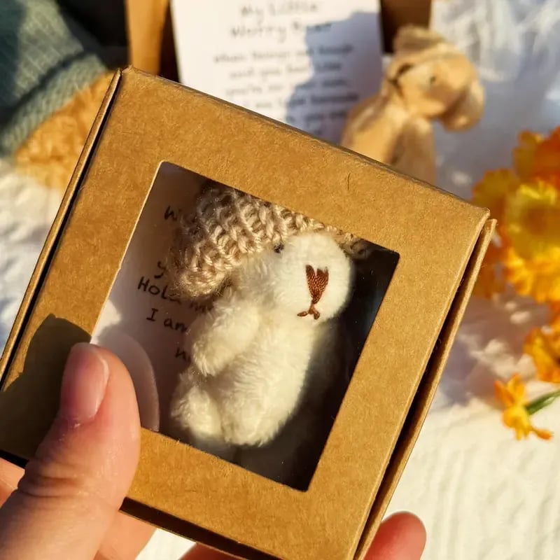 🔥🧸Ръчно изработено мини плюшено мече в кутия