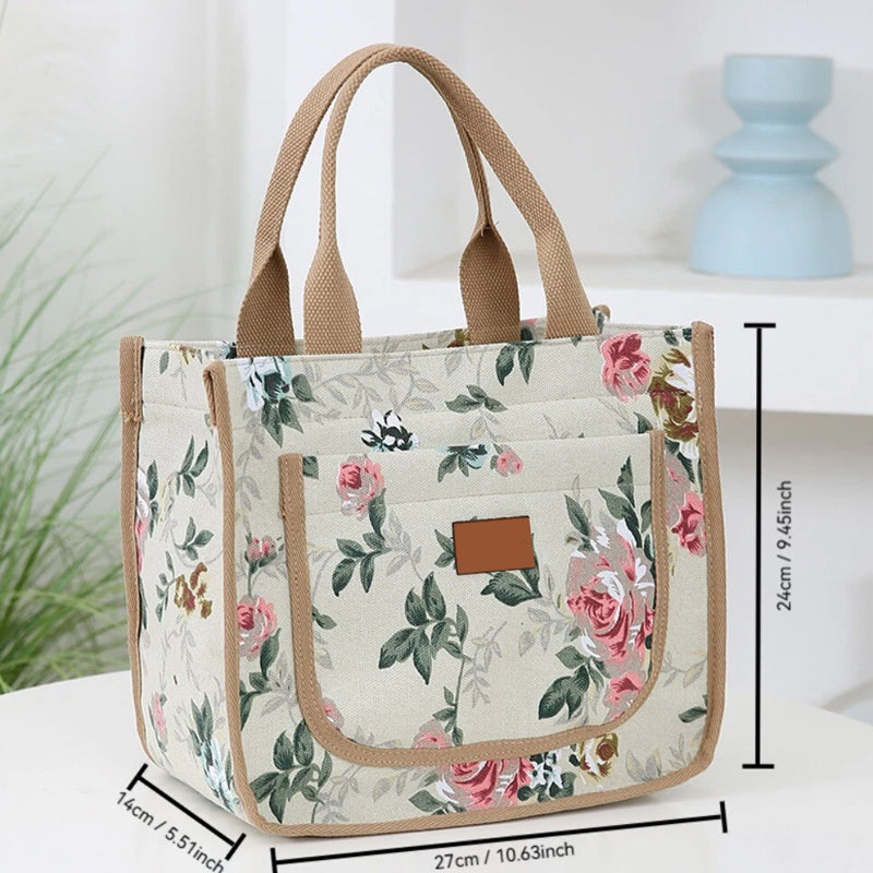 Bolsa de almuerzo con estampado floral para mujer-ES