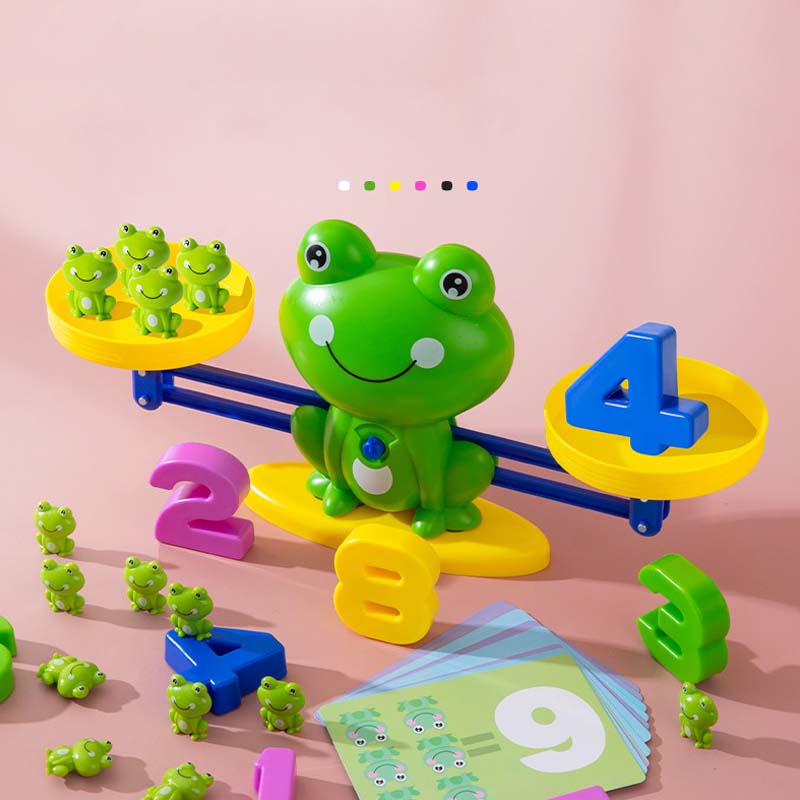 🐸Детски комплект играчки с анимационни животни и люспи