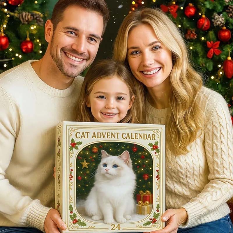 【🎁Božićna ponuda🎄】Adventski kalendar za ljubitelje mačaka za 2025. godinu-HR