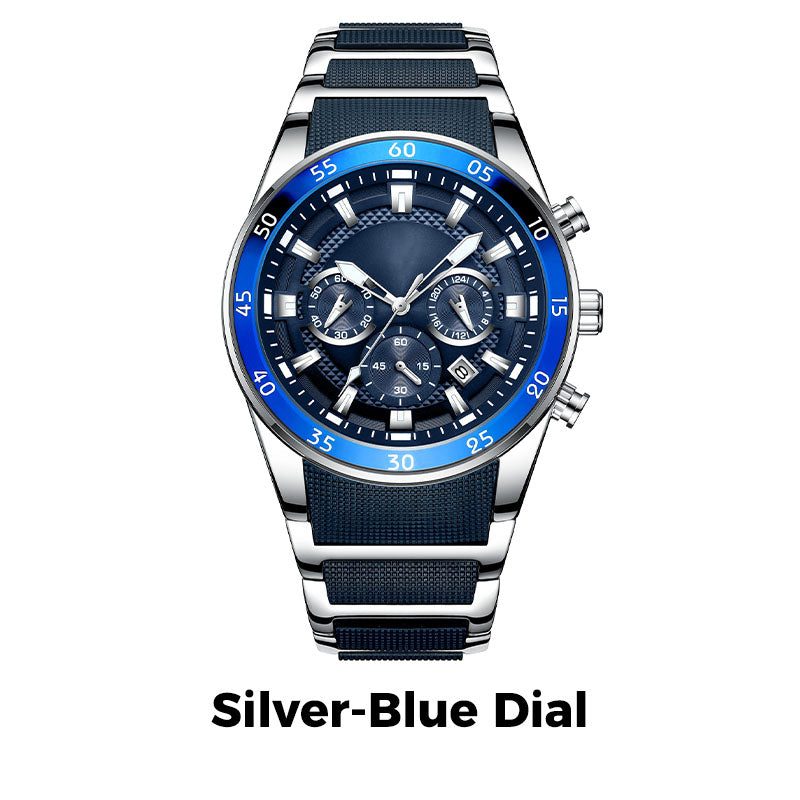 Reloj de cuarzo multifuncional resistente al agua para hombre⌚-ES