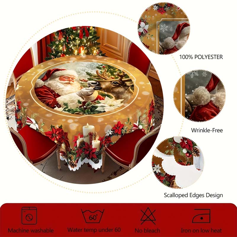🎄🎅Mantel navideño decorativo-ES