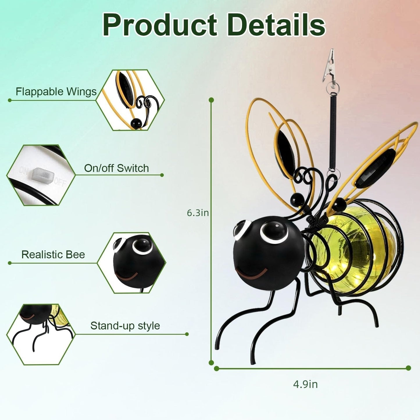 🔥 Zadnji dan promocije 🐝 Solarna viseča svetilka proti mrčesu-SI