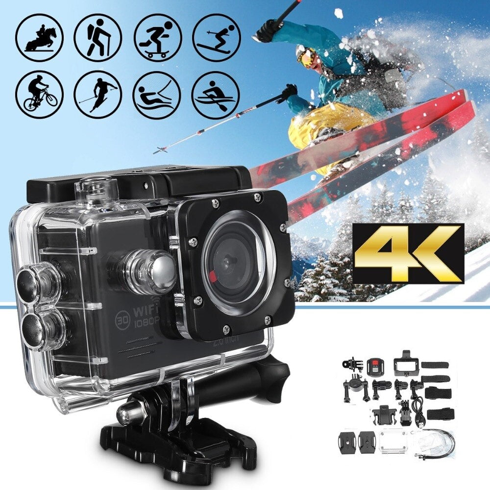4K Ultra HD Kamera akcji, wodoodporna, WiFi
