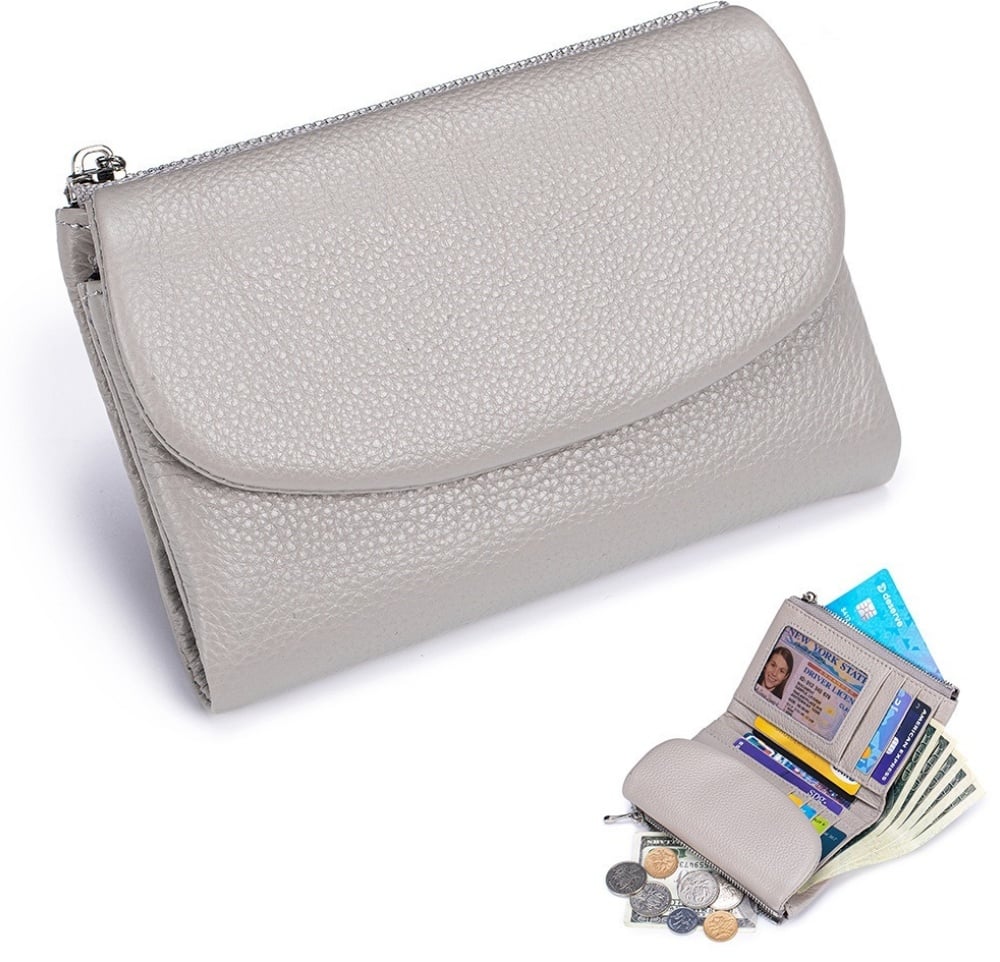 🔥⏰Unisex RFID „Pebble“ piniginė iš natūralios odos🔥-LT