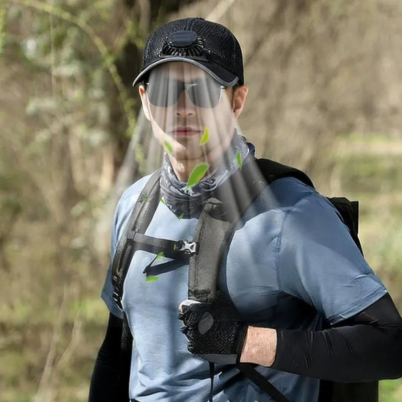 🔥KARŠTAS IŠPARDAVIMAS - 49% NUOLAIDA🧢2026 m. „Pro“ lauko vėsinimo kepurė: dviguba ventiliatoriaus kepurė-LT