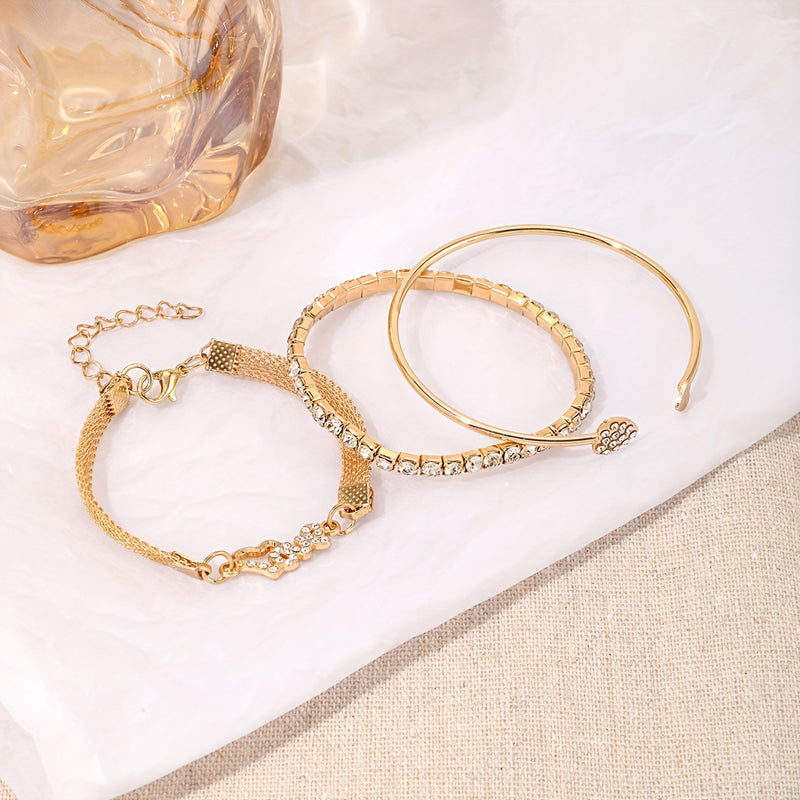 Комплект бохемски гривни от три части