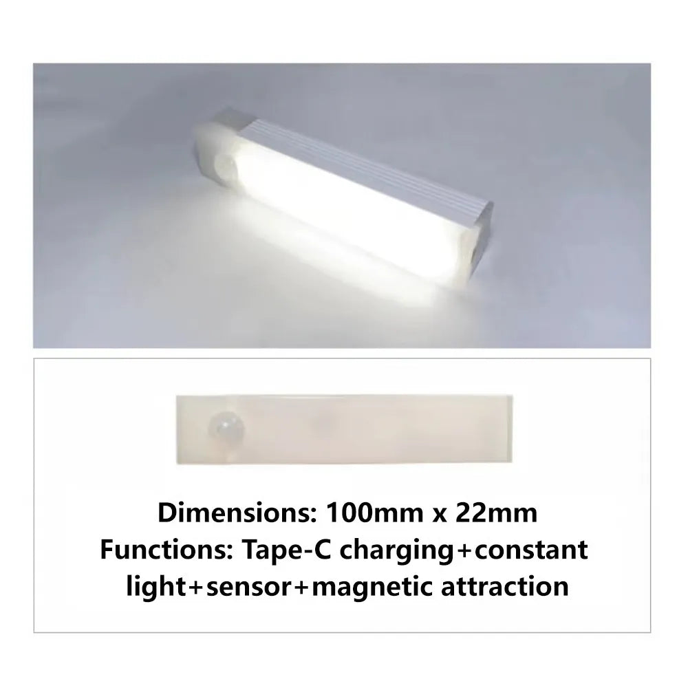 Bezdotykowe, inteligentne, magnetyczne, akumulatorowe światła LED