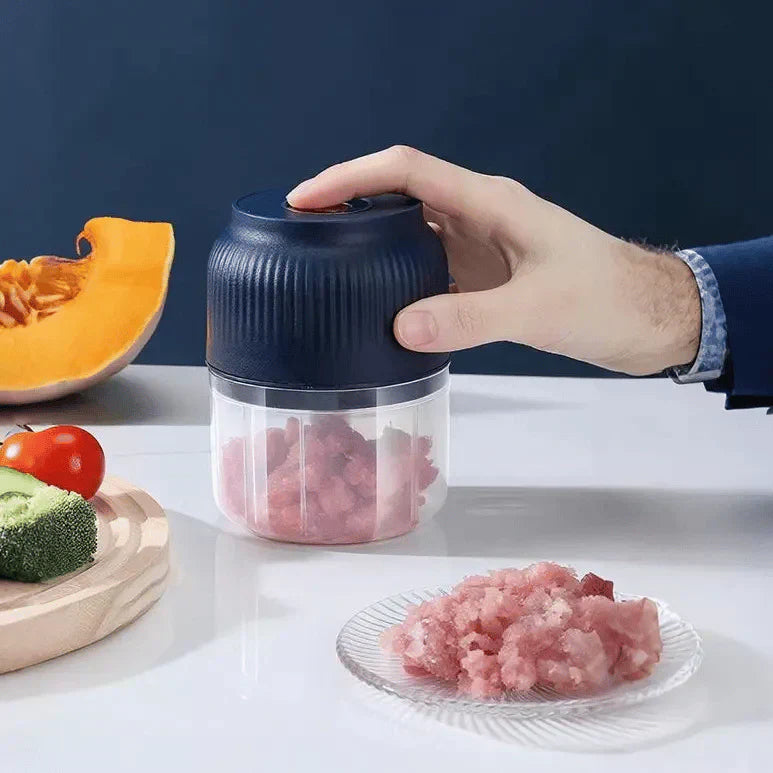 Безжична електрическа резачка и мелачка за чесън