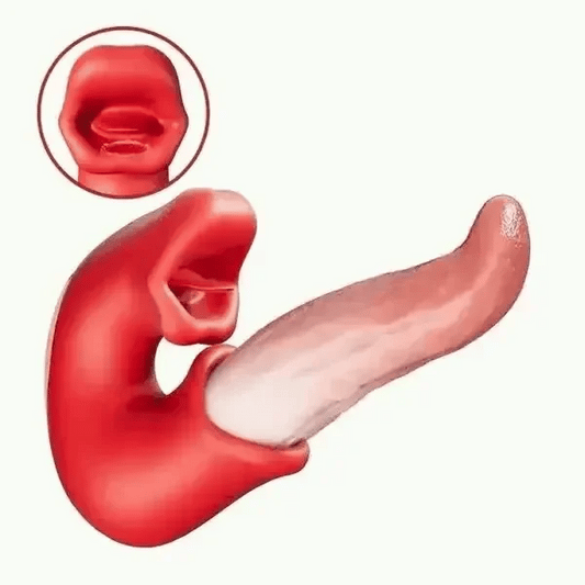 Arabella: consolador vibrador 3 en 1 con estimulación del punto G, el clítoris y la lengua, resistente al agua.-ES