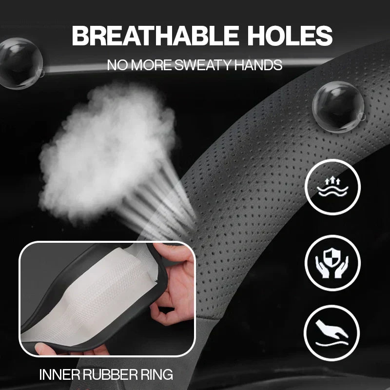 Prevleka za volan DriveCore Elite Grip – usnje, odporno proti znoju, in za večjo zmogljivost-SI