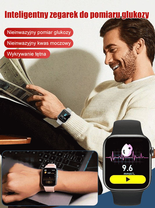 Inteligentny nieinwazyjny zegarek do pomiaru poziomu glukozy i kwasu moczowego we krwi