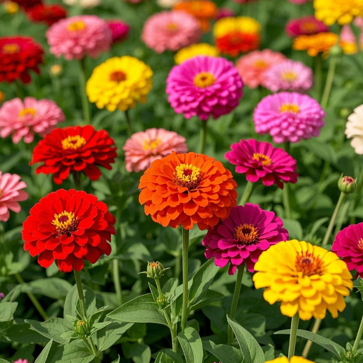 🌺Dvojna semena cinije v mešanih barvah