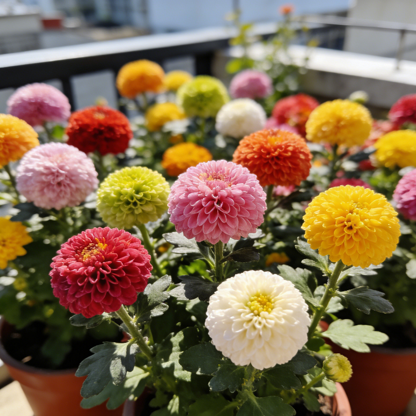 🏵️ Barvita semena krizantem – kot žive žogice za namizni tenis na vašem vrtu!