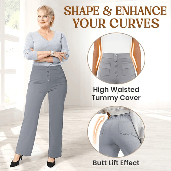Pantalones elásticos con muchos bolsillos.-ES