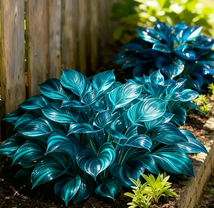 💎 Reta, įvairiaspalvė, opalinė hosta 🌿 Nuostabi lapija, kuri žėri visą sezoną-LT