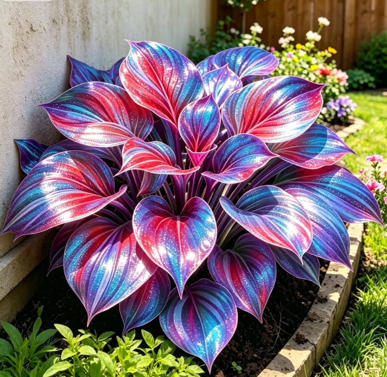 💎 Reta, įvairiaspalvė, opalinė hosta 🌿 Nuostabi lapija, kuri žėri visą sezoną-LT