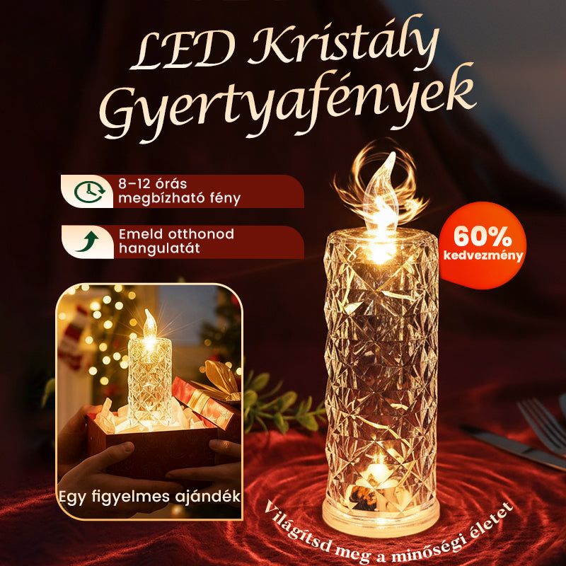 【✨1+2 безплатни】Романтични LED безпламъчни свещи с батерии