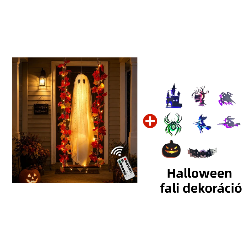 🎃👻 Halloweenska LED dekorácia s duchom 🍁-sk