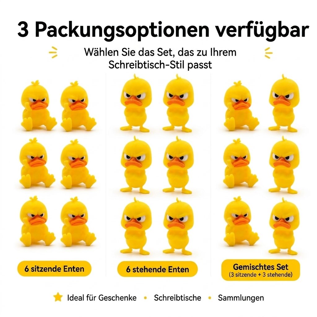 😠 „Angry Duck“ stalo figūrėlė – suteikite savo stalui žaismingumo! 🐥-LT