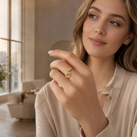 ⏳Riboto laiko 50 % nuolaida⏰Reguliuojamas blizgantis inicialas moterims💍-LT