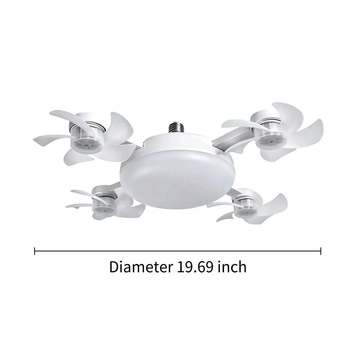 Moderna stropna lampa s ventilatorom i E27 navojem (model 2026) - tihi 2-u-1 LED ventilator s daljinskim upravljačem-HR