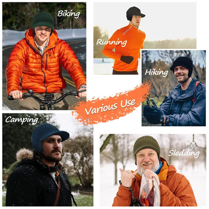 Еластична, топла плетена шапка, която предпазва ушите ви ☃️