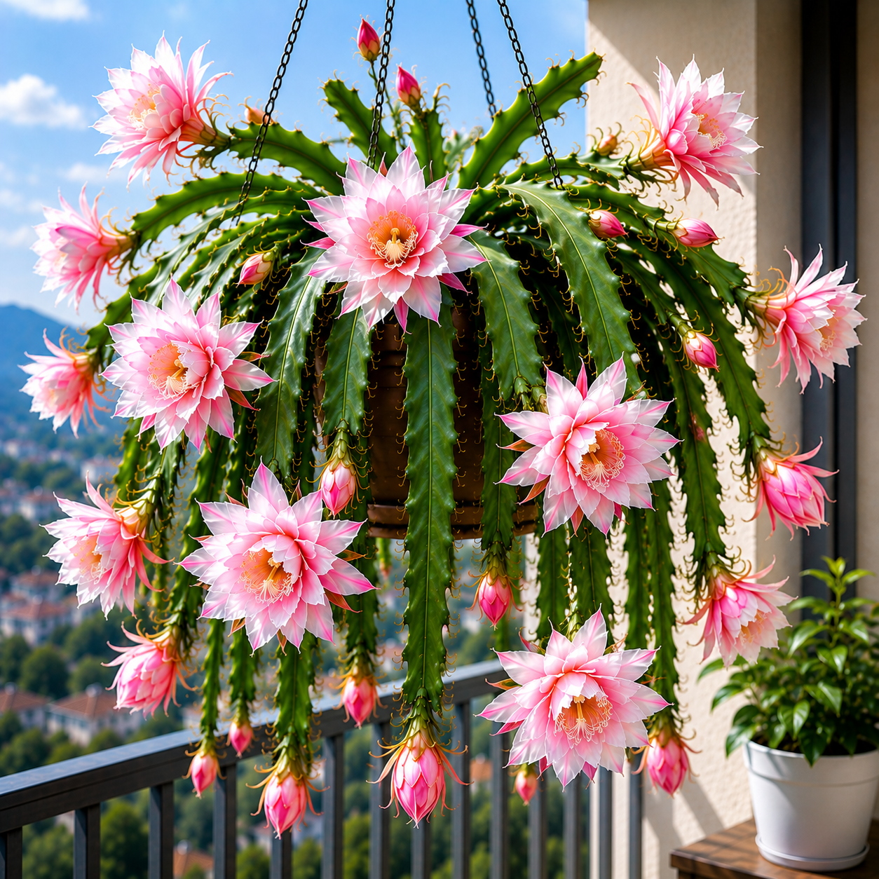 💫 Retas Epiphyllum orchidėjinis kaktusas 🌸 Reta gėlė, kuria visi sustoja pasigrožėti-LT