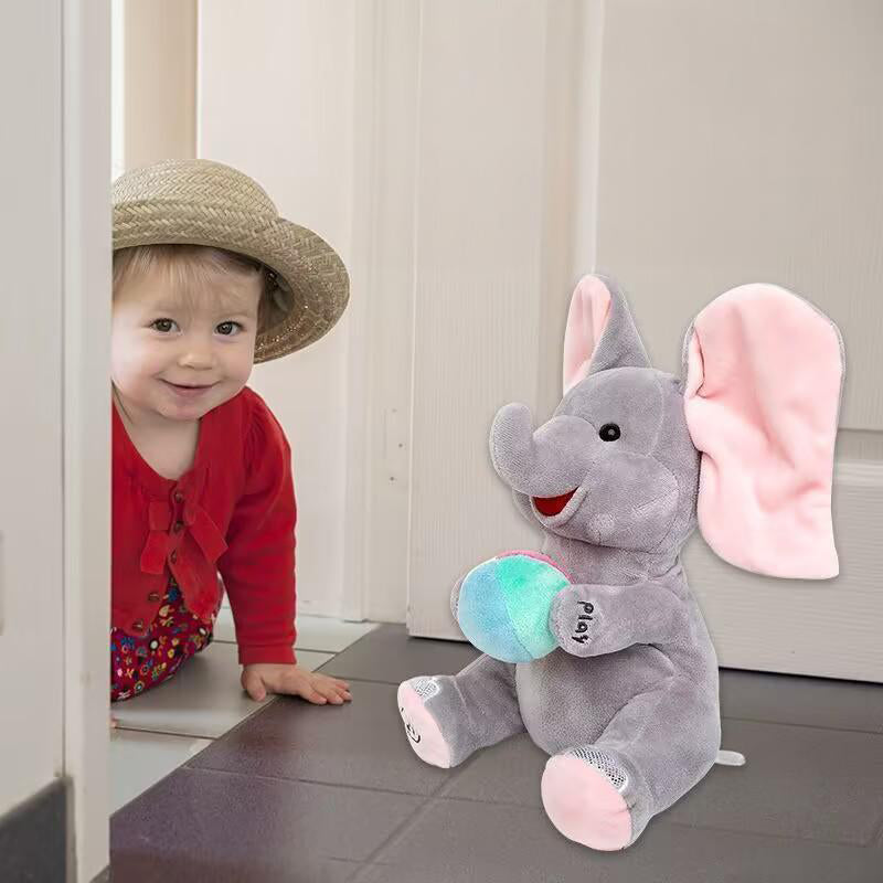 🎁🐘 Сладка плюшена играчка слонче за игра на криеница