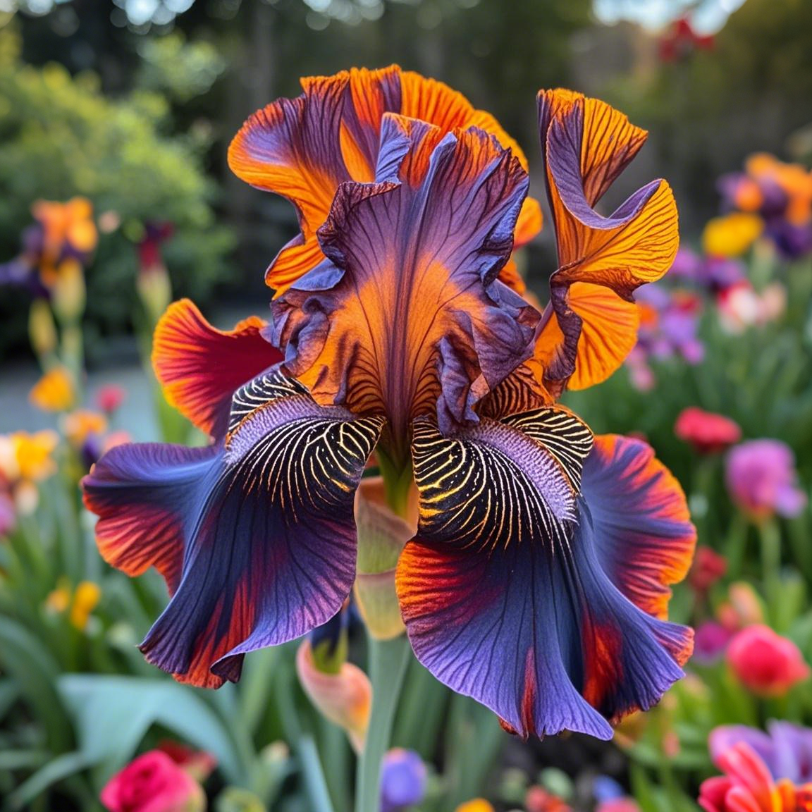 ⚜️Рядък, висок брадат ирис (премиум сорт с коренища)