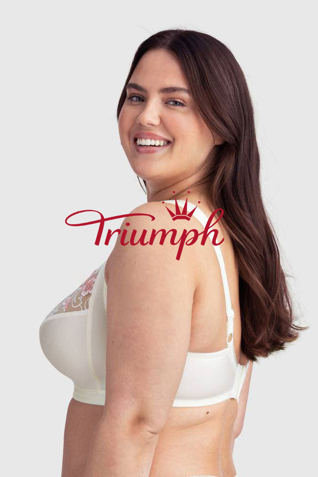 TRIUMPH - 3 SZT. (65A-120H) 💝 HAFTOWANE BIAŁE BIAŁE UBRANIA ✨