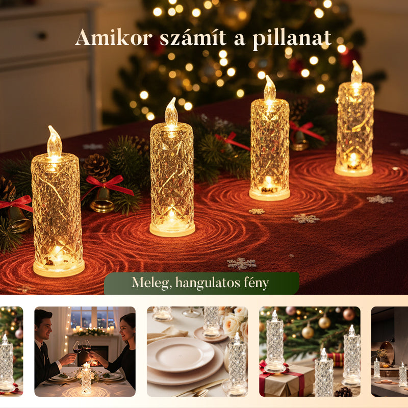 【✨1+2 безплатни】Романтични LED безпламъчни свещи с батерии